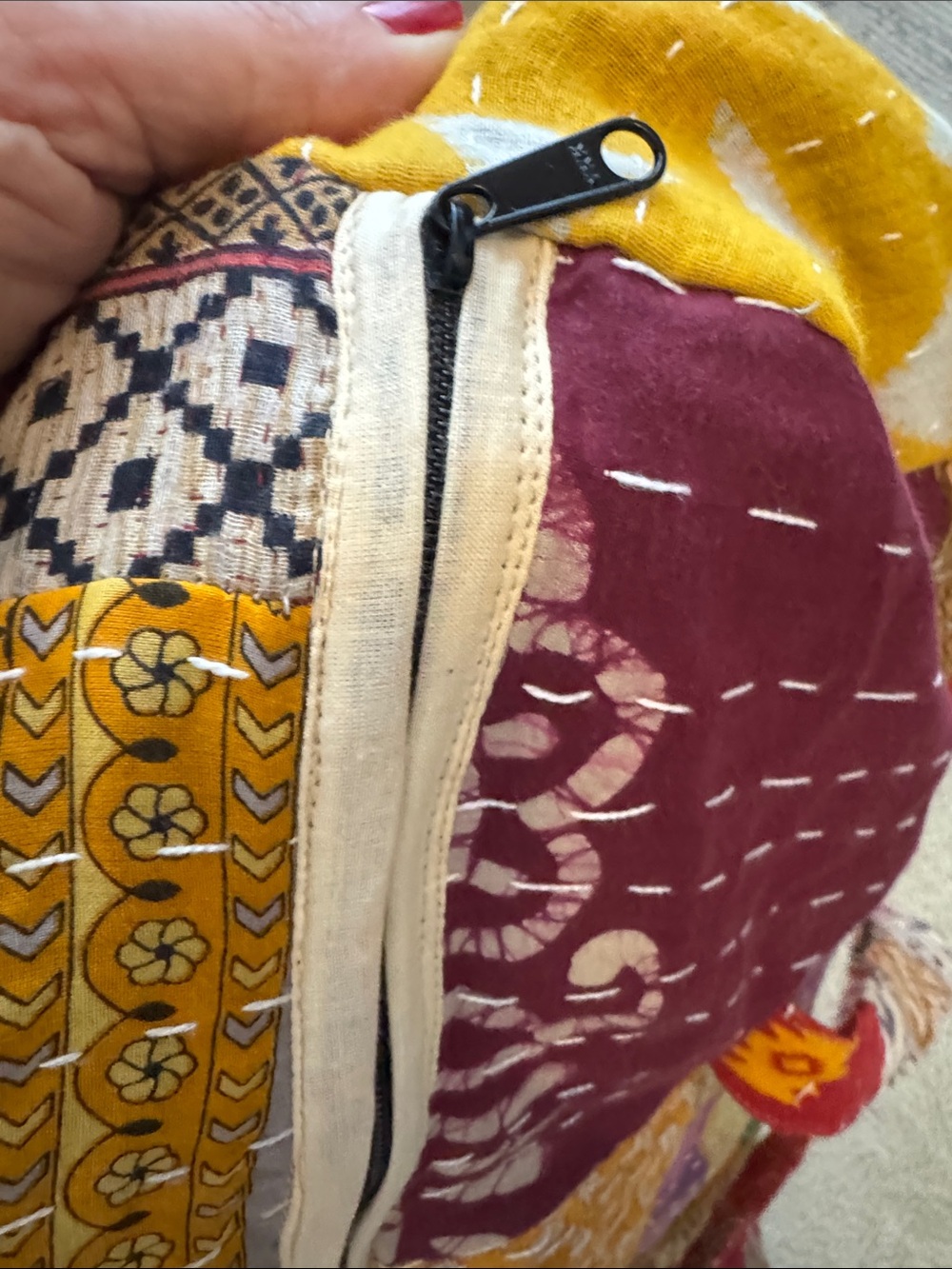 Kantha NWOT Colorful Patchwork Tote Bag - Multi - Picture 5 of 6